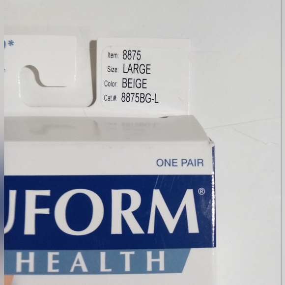 ⭐TRUFORM NUDE MEDICAL COMPRESSION STOCKINGS SOCKS SZ LARGE MODERATE 15-20 UNISEX - Picture 5 of 8